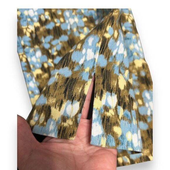 Style & Co 8P Multicolor Stretch Capri Pants Abstract Print Boho Side Slits Y2K - Picture 2 of 8